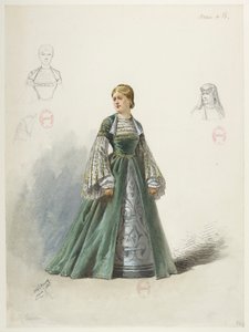 Btv1b84558104 80 - Saint-Saëns - Henryk VIII - Modele kostiumów - Lacoste - 76. Anna z Boleyn autorstwa Eugene Lacoste