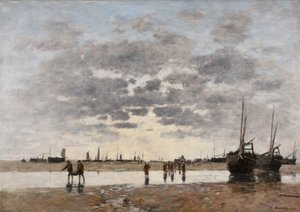 Berck: powrót łodzi autorstwa Eugene Louis Boudin