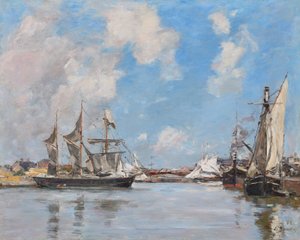 Deauville. Basen autorstwa Eugene Louis Boudin