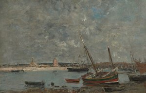 Niemiecki: Camaret. Port Camaret: Port autorstwa Eugene Louis Boudin