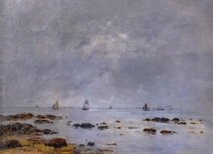Marine - spokój autorstwa Eugene Louis Boudin