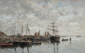 Portrieux, port autorstwa Eugene Louis Boudin