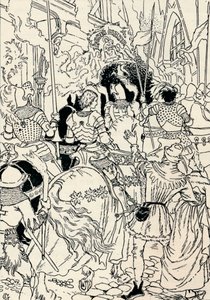 Jeanne DArc w Orleanie, c1895 autorstwa Eugene Grasset