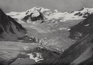 Braunschweiger Hutte, przeciwko Wildspitze, Pitztal (zdjęcie czarno-białe) autorstwa European Photographer