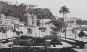 Brazylia: Praca Cabral, Rio (zdjęcie czarno-białe) autorstwa European Photographer