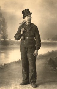 Kominiarz (zdjęcie czarno-białe) autorstwa European Photographer