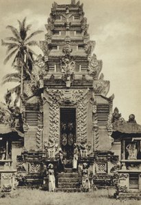 Indie Holenderskie, Świątynia, Bali (zdjęcie czarno-białe) autorstwa European Photographer