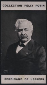 Ferdinand-Marie de Lesseps (1805-1894) (zdjęcie czarno-białe) autorstwa European Photographer