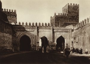 Fez, Meczet Andaluzyjczyków (zdjęcie czarno-białe) autorstwa European Photographer