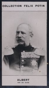 Fryderyk August Albert, król saski (1828-1902) (zdjęcie czarno-białe) autorstwa European Photographer