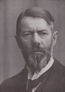 Max Weber, niemiecki historyk i ekonomista (zdjęcie czarno-białe) autorstwa European Photographer