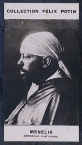 Menelick, cesarz Abisynii (1844) (zdjęcie czarno-białe) autorstwa European Photographer