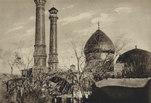Persja, Teheran, grobowiec Abdoll Asima (zdjęcie czarno-białe) autorstwa European Photographer