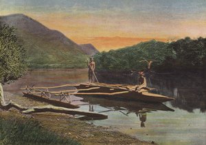 Pirogue z Riviere De Monio autorstwa European Photographer