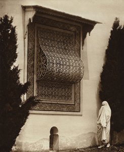Sidi-Bou-Said, okno haremu (zdjęcie czarno-białe) autorstwa European Photographer