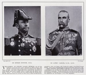 Sir Edward Seymour, Sir Alfred Gaselee (zdjęcie czarno-białe) autorstwa European Photographer