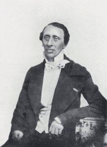 Poeta Hans Christian Andersen (zdjęcie czarno-białe) autorstwa European Photographer