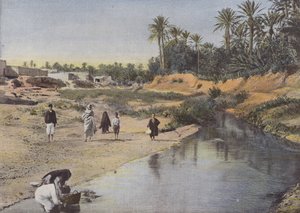 Widok na krawędzie Oued-Gabes autorstwa European Photographer