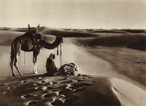 Oddawanie czci na pustyni (zdjęcie czarno-białe) autorstwa European Photographer
