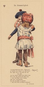 Szeptany sekret (kolorowa litografia) autorstwa European School