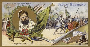 Abdelkader El Djezairi, algierski święty suficki i przywódca wojskowy, 1840 autorstwa European School