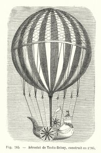 Aerostat Testu-Brissy, rok budowy 1785 (rycina) autorstwa European School