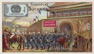 Wojska alianckie maszerujące z Tianjin, Chiny, Rebelia Bokserów, 1900 autorstwa European School
