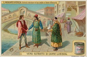 Antonio interweniuje w sprawie Bassanios w imieniu Shylock autorstwa European School