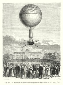 Podejście Blancharda na Pola Marsowe w Paryżu, 2 marca 1784 r autorstwa European School