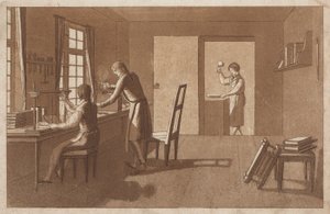 Introligatorzy (litografia) autorstwa European School