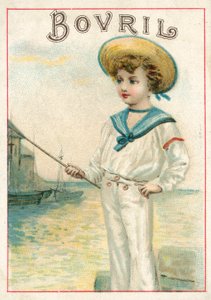 Chłopiec w marynarskim garniturze (chromolitho) autorstwa European School
