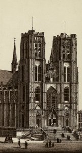 Bruxelles/Bruksela: Kościół św. Michała i Gudule (lito) autorstwa European School