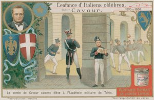 Camillo Benso, hrabia Cavour, studiuje w akademii wojskowej w Turynie autorstwa European School