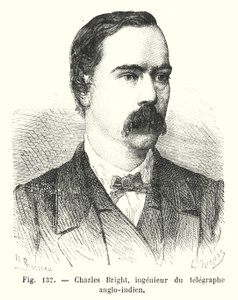Charles Bright, inżynier du telegraphe Anglo-India (grafika) autorstwa European School