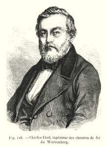 Charles Etzel, inżynier kolei Württemberg (grafika) autorstwa European School