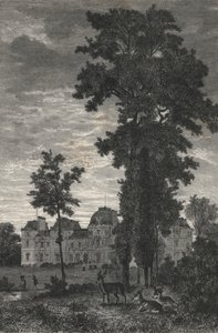 Chateau De MM Pereire w Armainvilliers (grawerowanie) autorstwa European School
