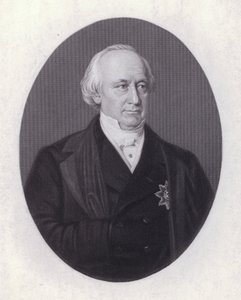 Christian Karl Josias von Bunsen, niemiecki dyplomata i uczony (grafika) autorstwa European School