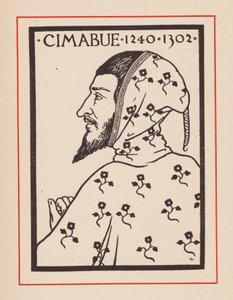 Cimabue, włoski artysta średniowieczny (litografia) autorstwa European School