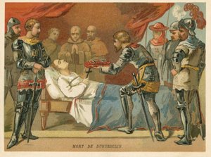 Śmierć Bertranda du Guesclina, francuskiego dowódcy wojskowego, 1380 autorstwa European School
