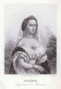 Cesarzowa Eugenie, małżonka Napoleona I z Francji (grafika) autorstwa European School