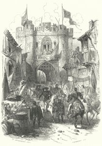 Wjazd Filipa Śmiałego, księcia Burgundii, do Antwerpii (rycina) autorstwa European School