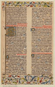 Facsmile z Biblii Gutenberga autorstwa European School