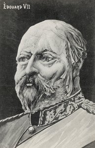 Fantazyjny portret króla Edwarda VII (litografia) autorstwa European School