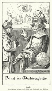 Faust i Mefistofeles (rycina) autorstwa European School