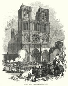 Favras odprawiający pokutę w Notre Dame (grafika) autorstwa European School