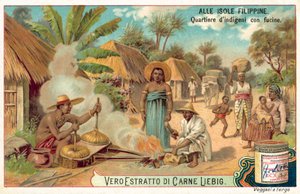 Filipińska kuźnia na wsi (chromolitho) autorstwa European School