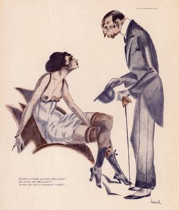 Fetyszysta stóp (kolorowa litografia) autorstwa European School