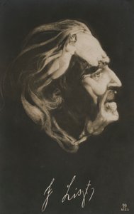 Franciszek Liszt, węgierski kompozytor, dyrygent i pianista (litografia) autorstwa European School