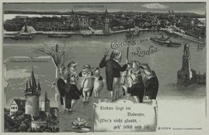 Koncert żab w Lindau (litografia) autorstwa European School