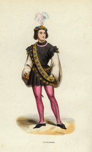 Gentilhomme (kolorowy grawer) autorstwa European School